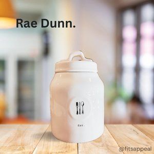Exclusive Rae Dunn Magenta 'EAT' Canister